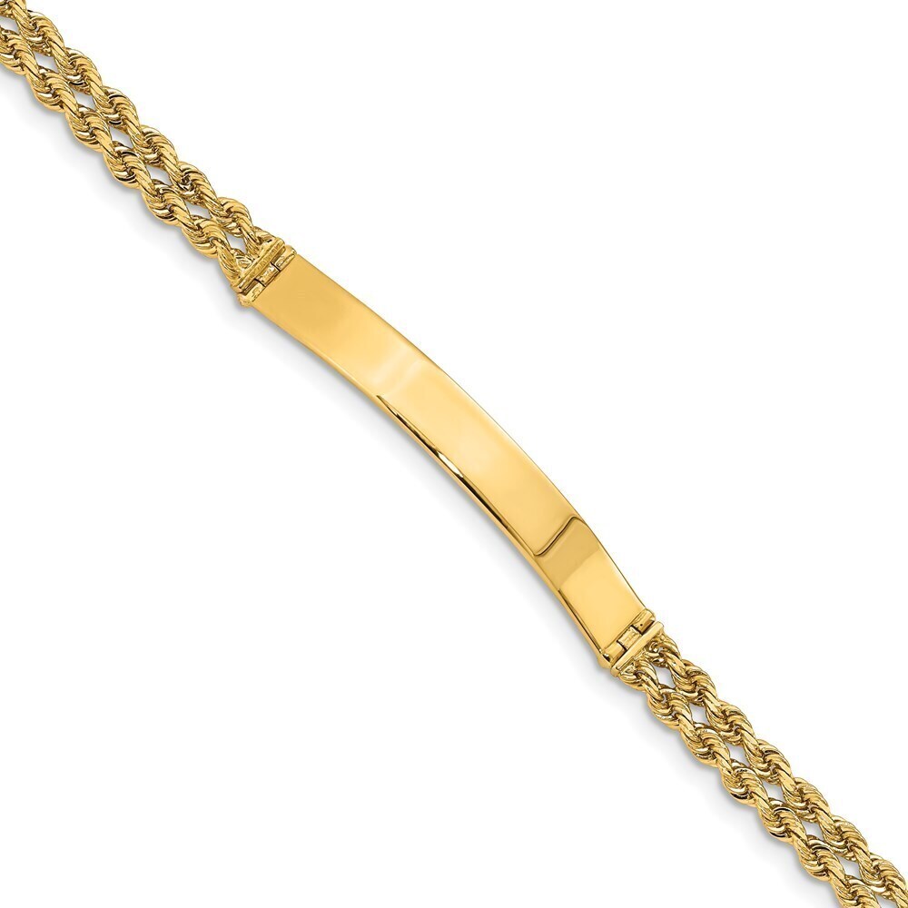 Kazi Luxury 14k Two Strand Rope ID Bracelet